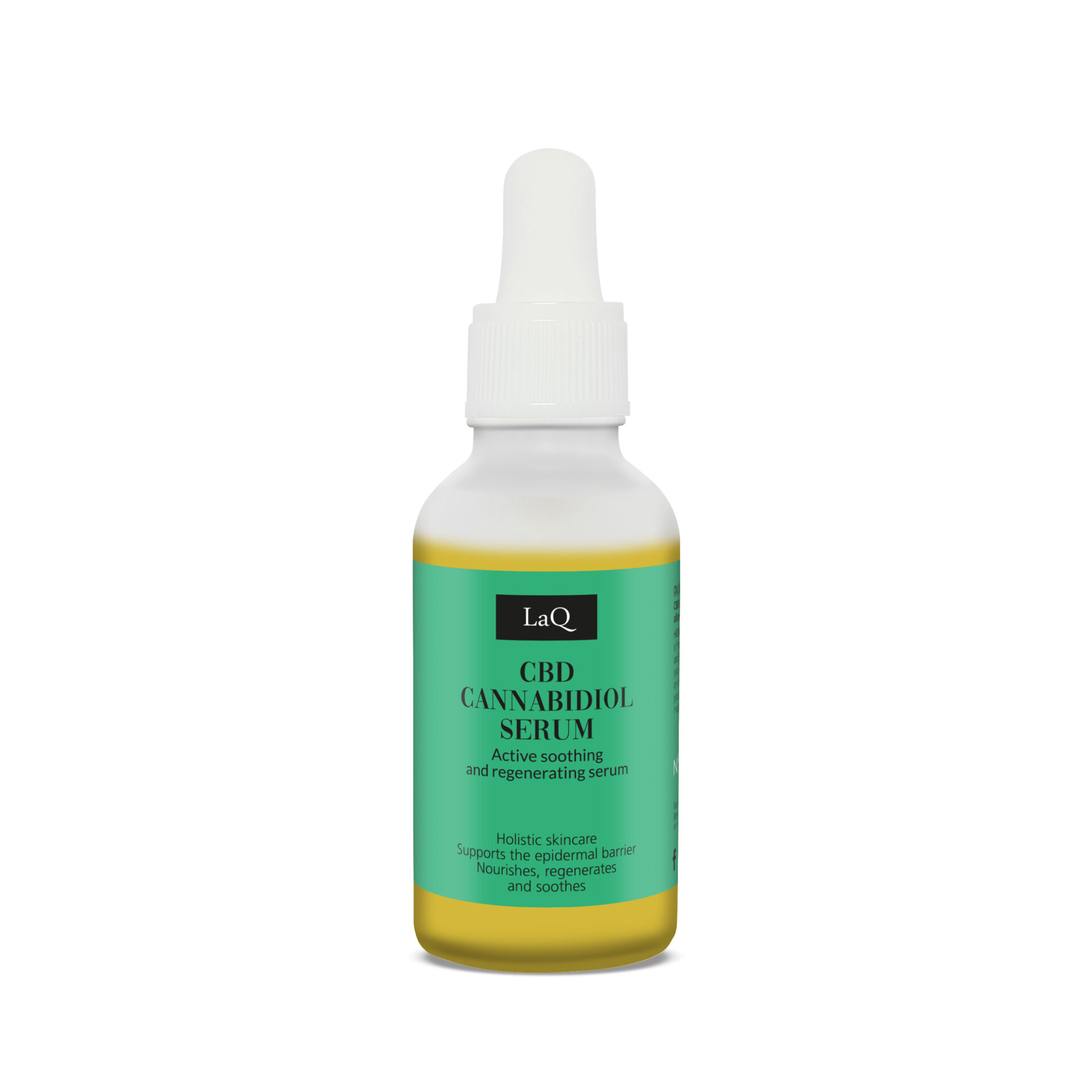 LaQ CBD KANNABIDIOL aliejinis veido serumas su kanapių aliejumi, 30 ml