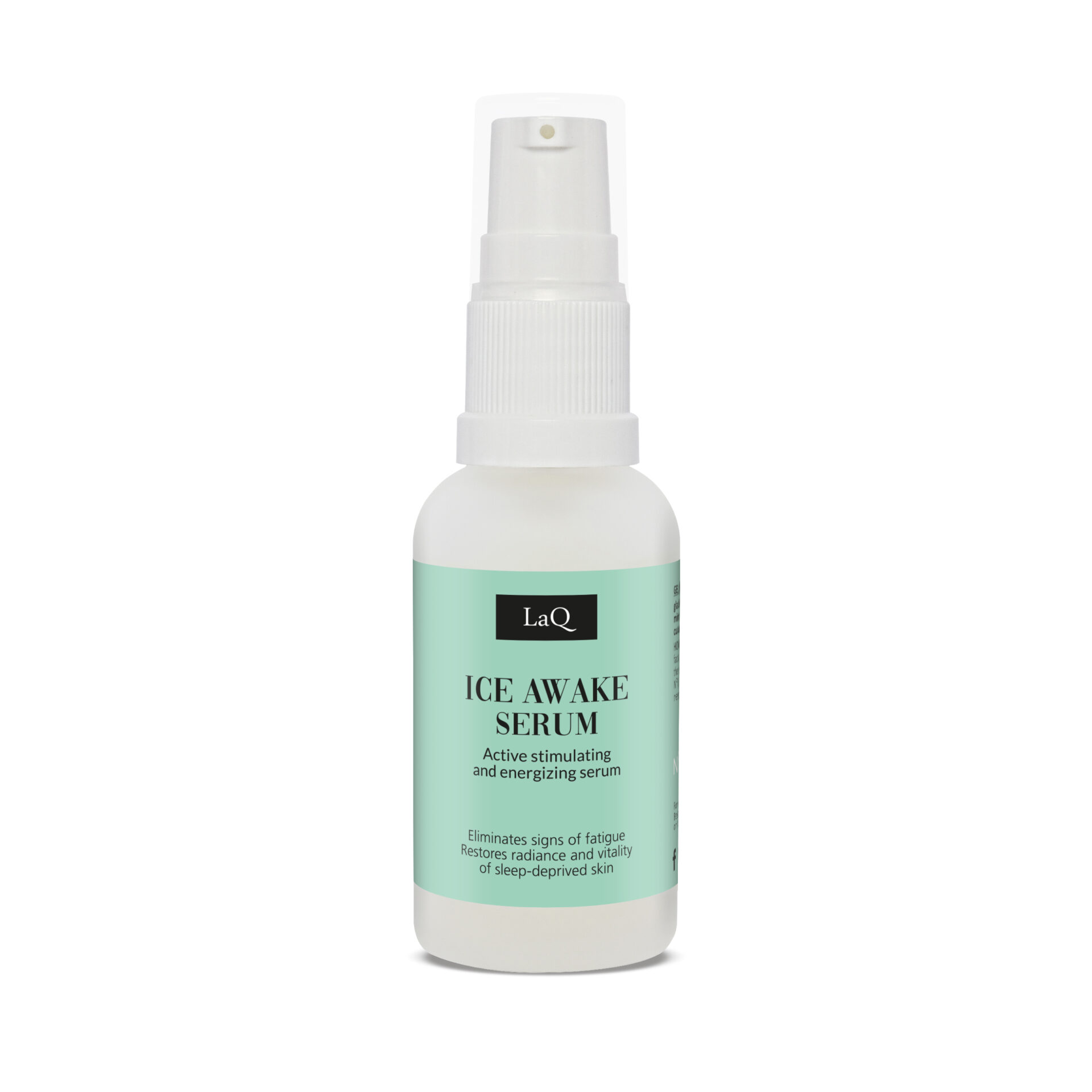 LaQ ICE AWAKE gaivinamasis veido serumas su mėtomis ir agurku, 30 ml