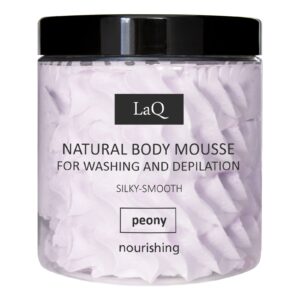 LaQ Kūno prausimosi ir depiliacijos putos PEONY – Švelni oda, pavojingas žavesys, 100g
