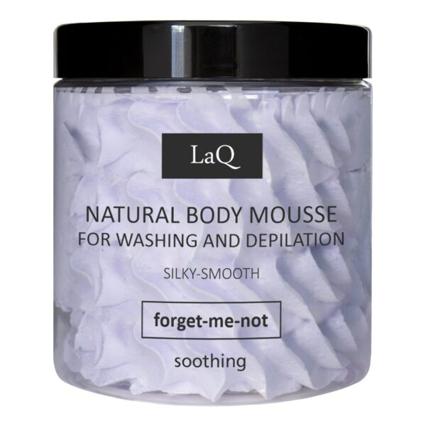LaQ Kūno prausimosi ir depiliacijos putos FORGET-ME-NOT – Švelni oda, kurios nepamirši, 100g