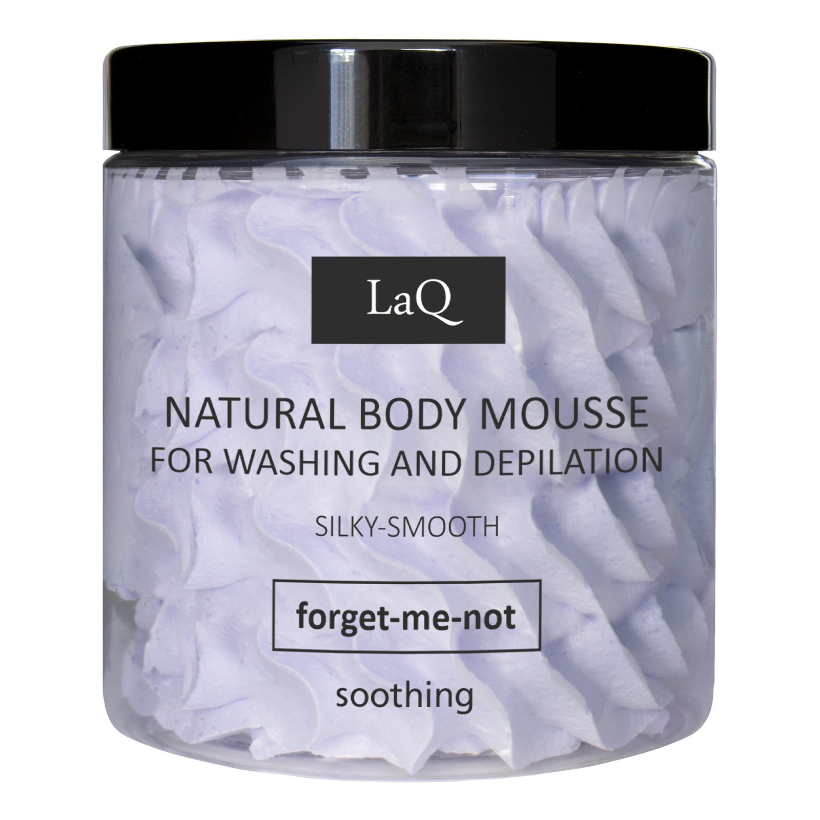 LaQ Kūno prausimosi ir depiliacijos putos FORGET-ME-NOT – Švelni oda, kurios nepamirši, 100g
