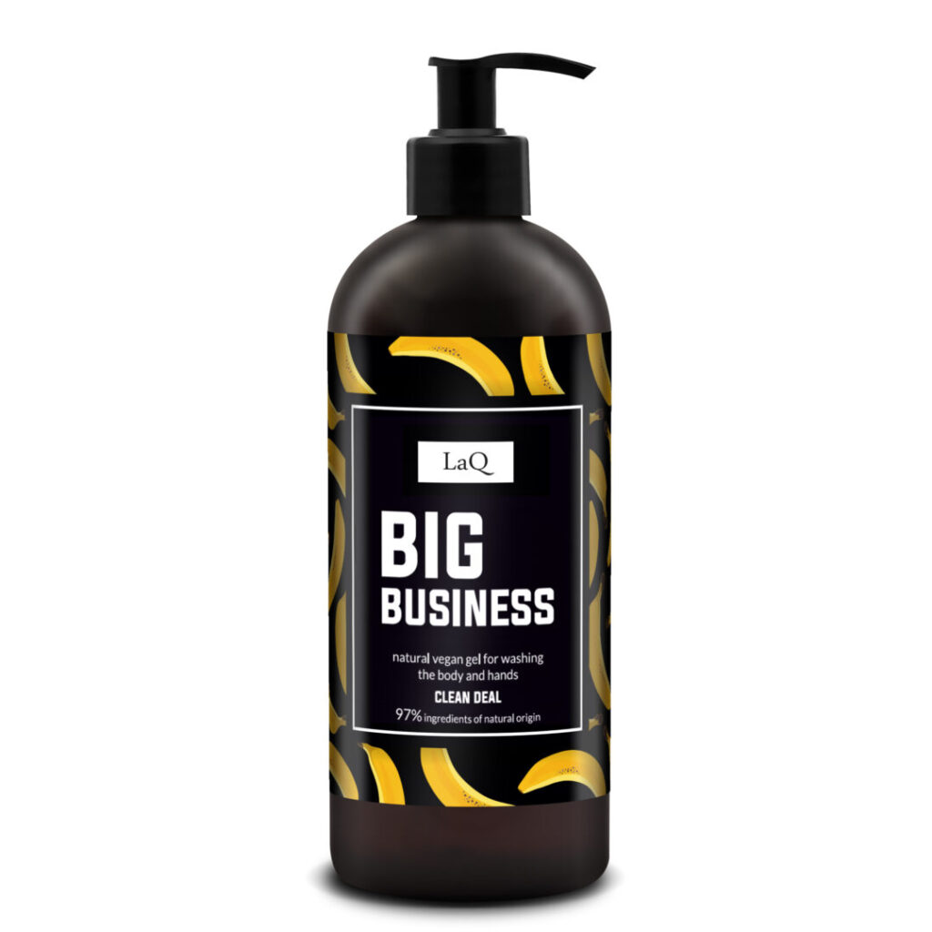 LaQ BIG BUSINESS veganiškas kūno ir rankų prausiklis, 400 ml