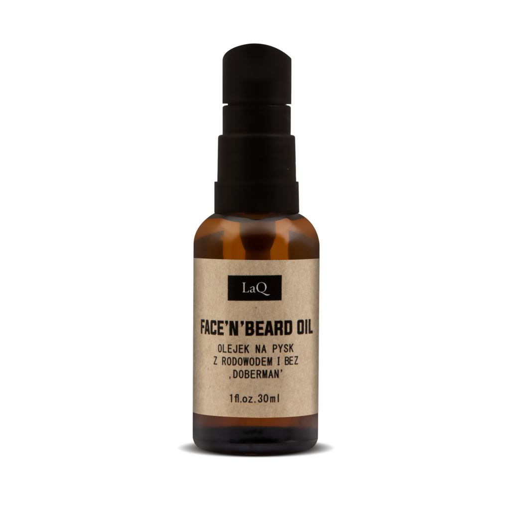 LaQ Barzdos ir veido aliejus SEX AND BUSINESS – Minkština, ramina, kontroliuoja, 30ml - Image 2
