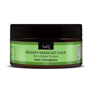LaQ Kūno kremas KIWI & GRAPES – Švelni oda, linksmas charakteris, 200ml