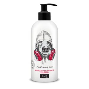 LaQ 2in1 Dušo gelis ir šampūnas DOG – Uodega moja, kvapas vilioja, 300ml