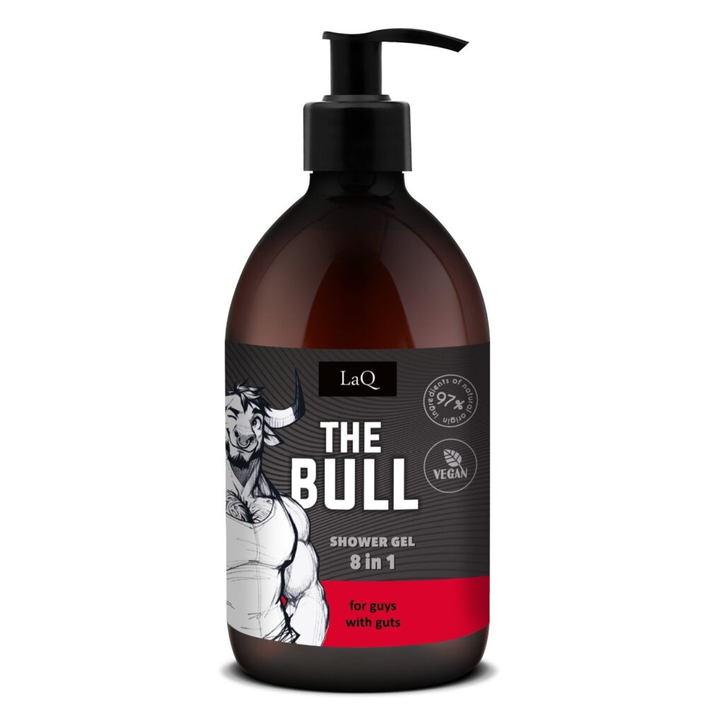 LaQ Dušo gelis 8in1 THE BULL – Jėga raguos, kvapas triumfuos, 500ml