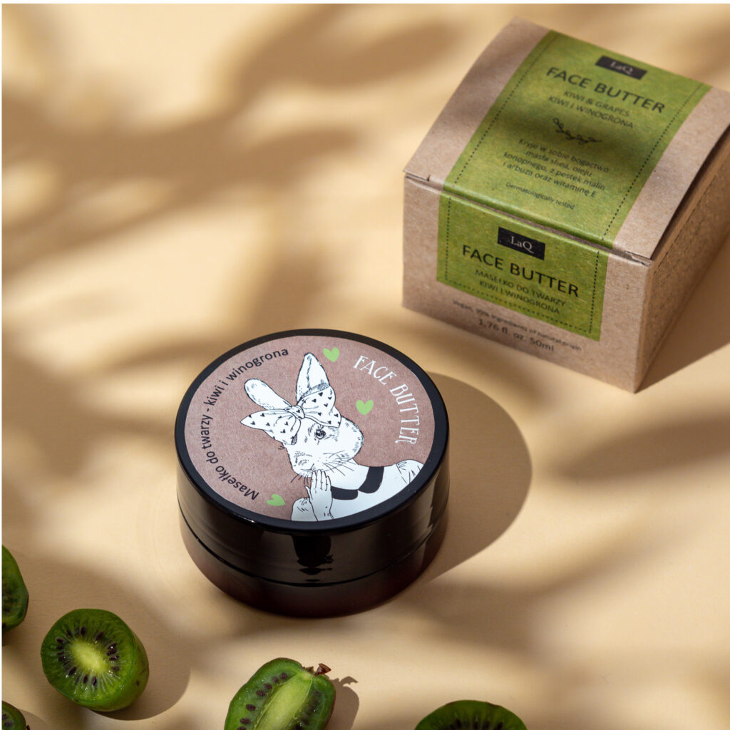 LaQ KIWI & GRAPES (kivių ir vynuogių) maitinamasis veido sviestas, 50 ml - Image 3