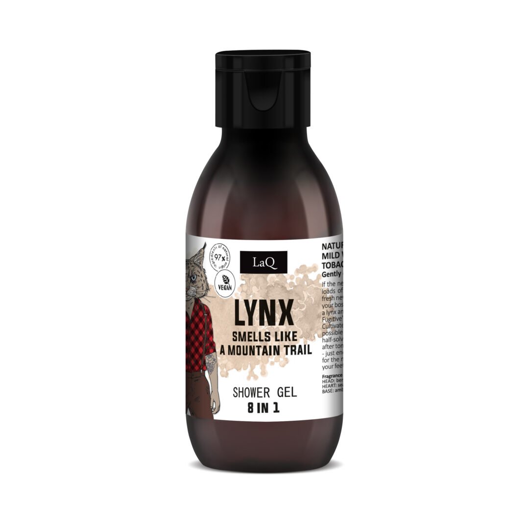 LaQ LYNX 8in1 dušo gelis, 100 ml