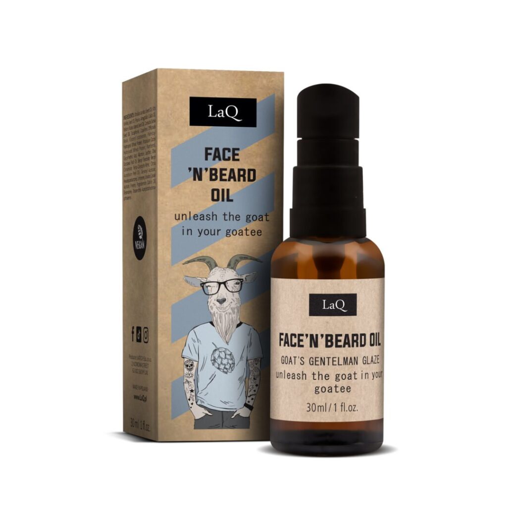 LaQ GOAT Face'N' Beard Oil black 30ml kosmetikos priemonė, 30ml