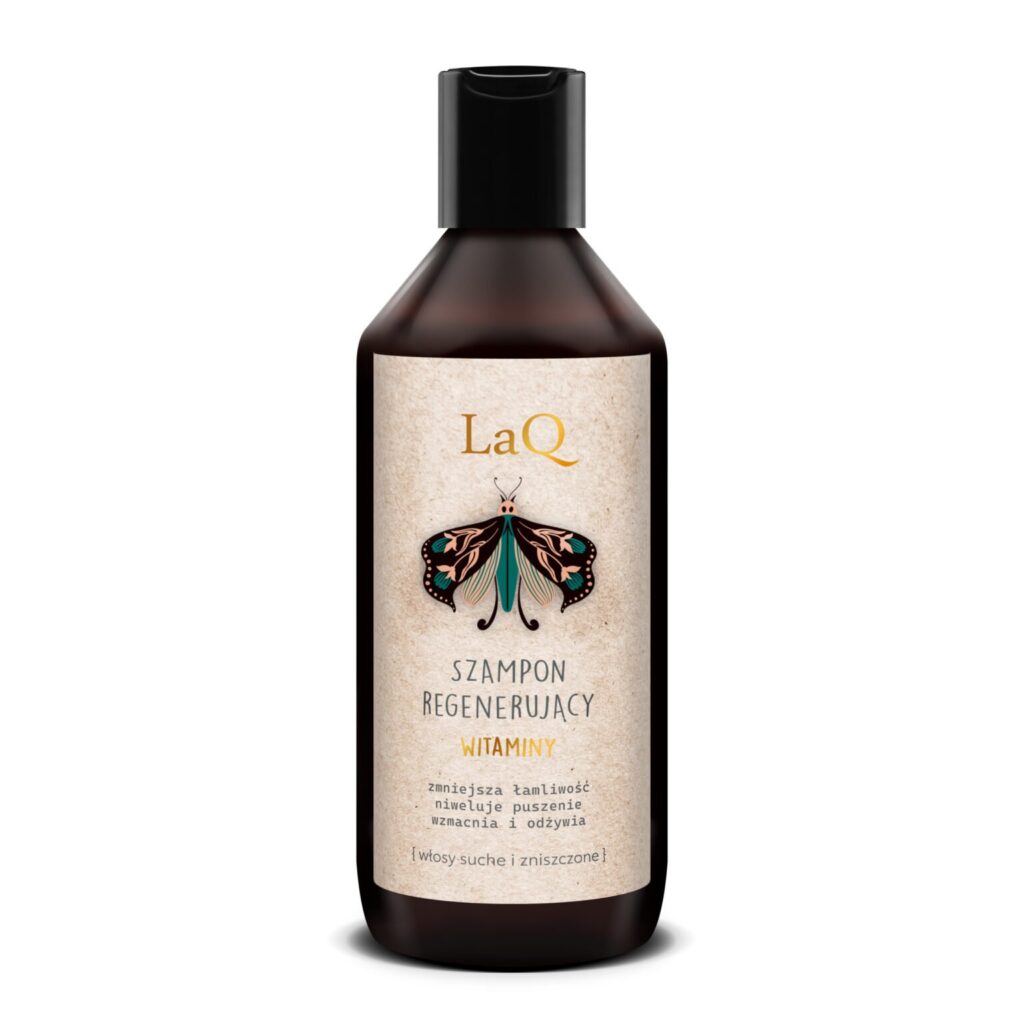 LaQ VITAMINS atkuriamasis šampūnas su vitaminais sausiems plaukams, 300 ml